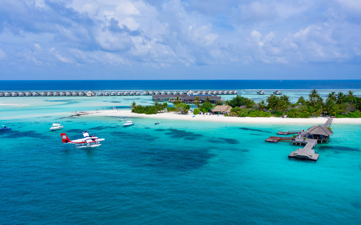 Aerial view of LUX<bdi><bdi>*</bdi></bdi> South Ari Atoll, Maldives
