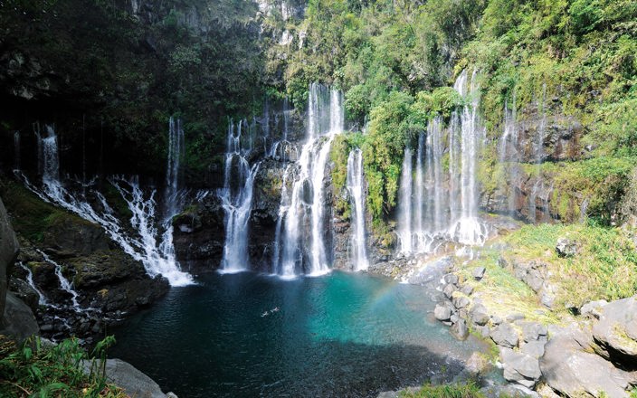 Waterfall in Reunion Island