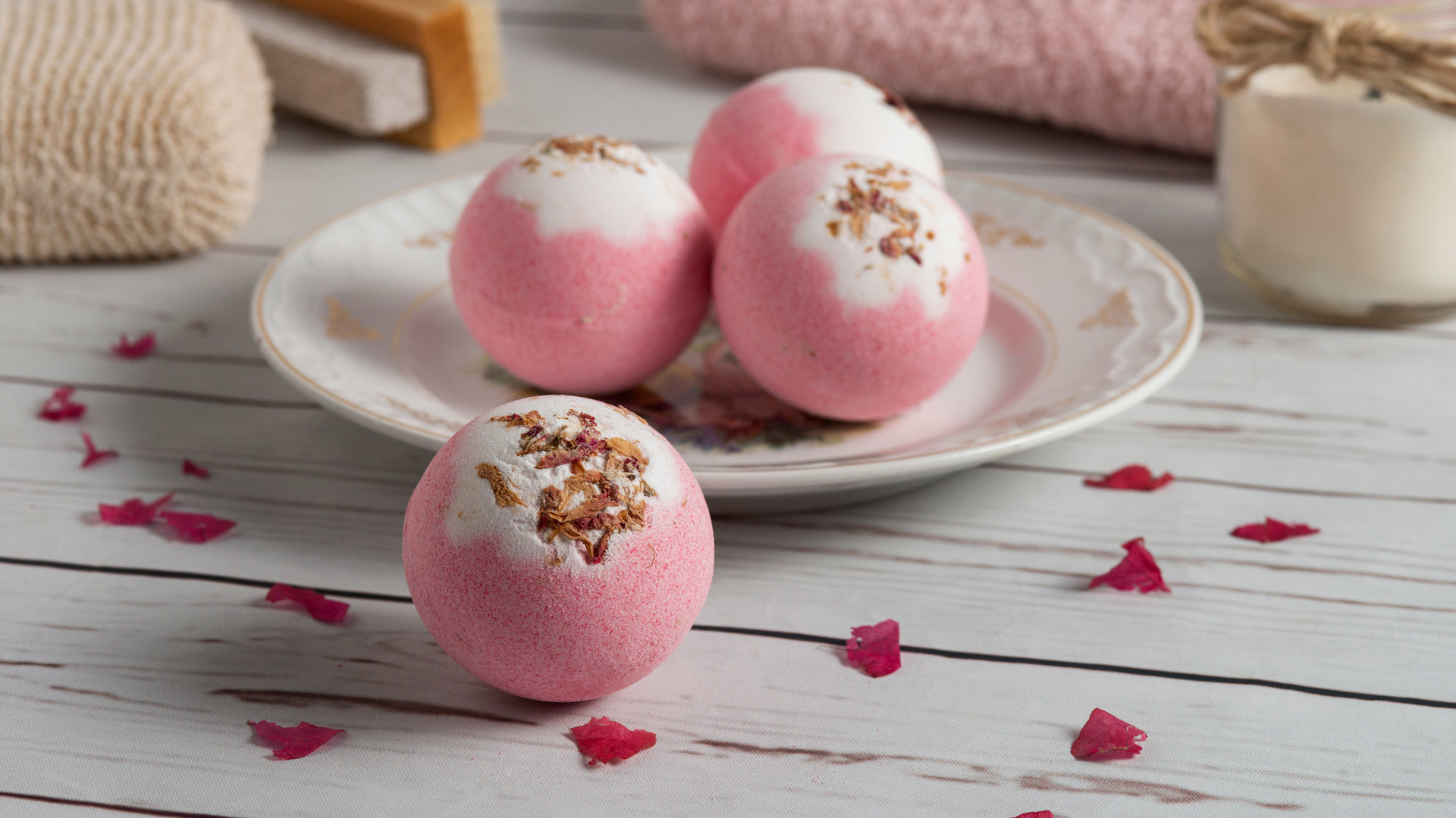 Bath bombs in the making