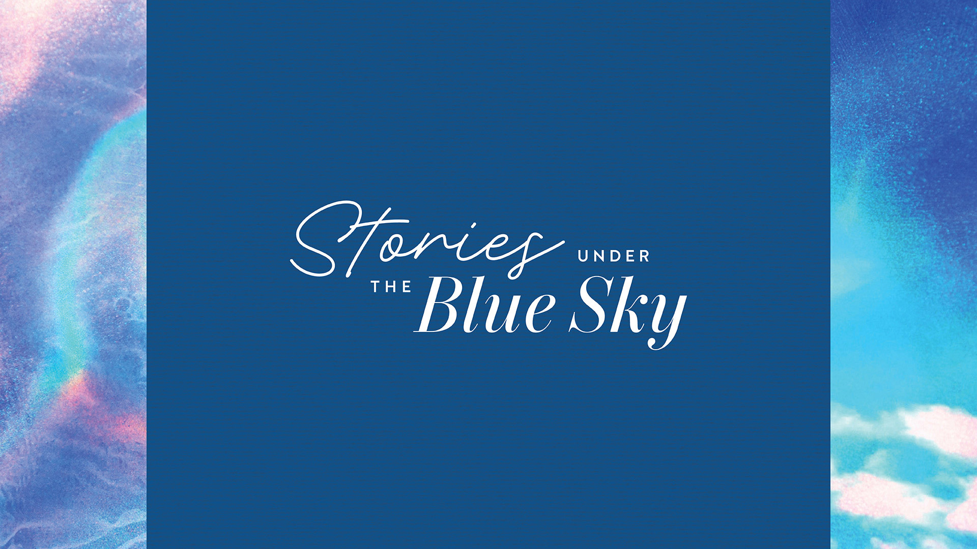 Stories under the blue sky event poster