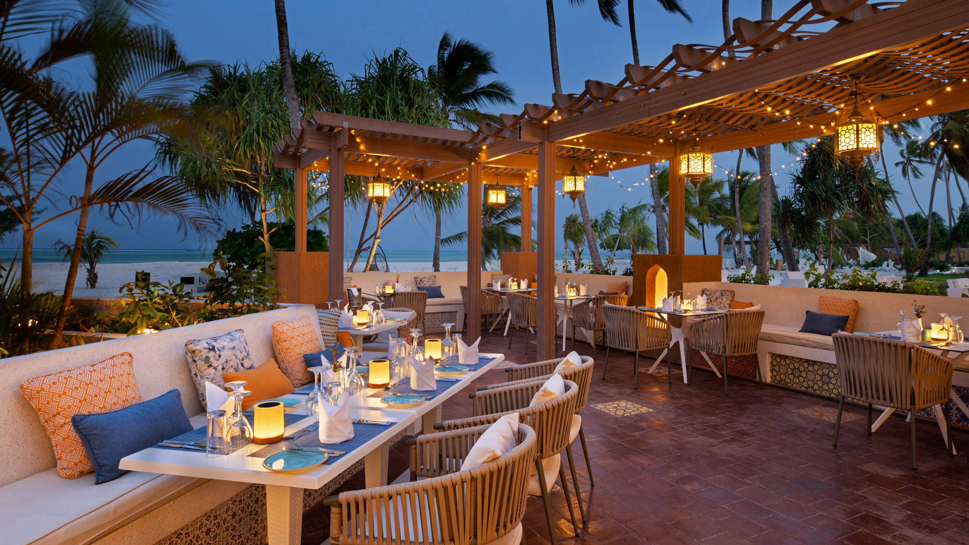 The Beach restaurant at LUX* Marijani