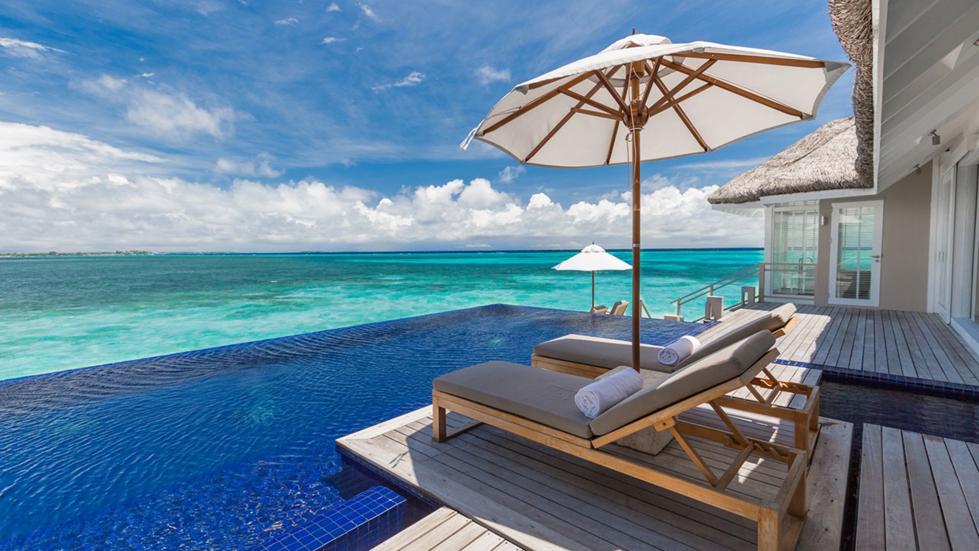 LUX* Villa Pool deck view, LUX* South Ari Atoll