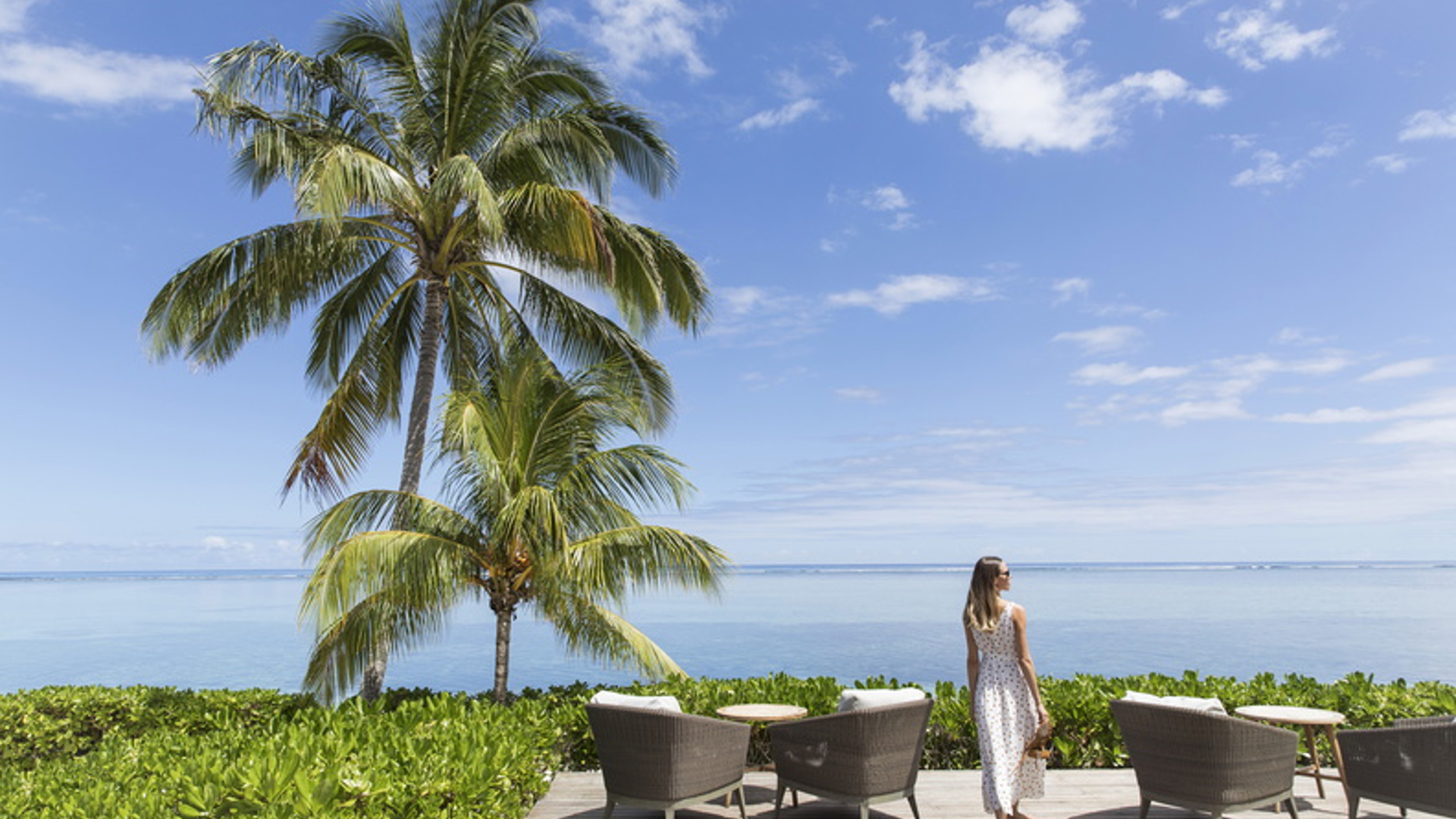 The Terrace's deck at LUX* Le Morne